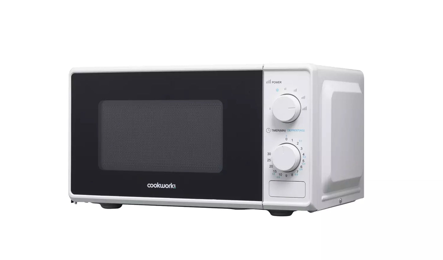 Opti-Cookworks 700W Manual Microwave - White