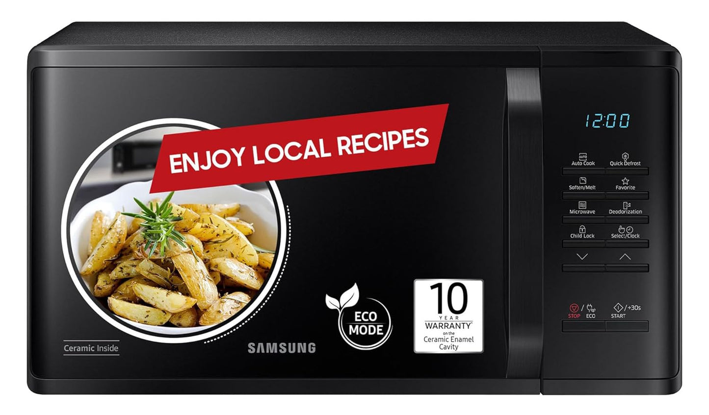 OPTI-Samsung 800W 23L Standard Microwave MS23K3513AK - Black