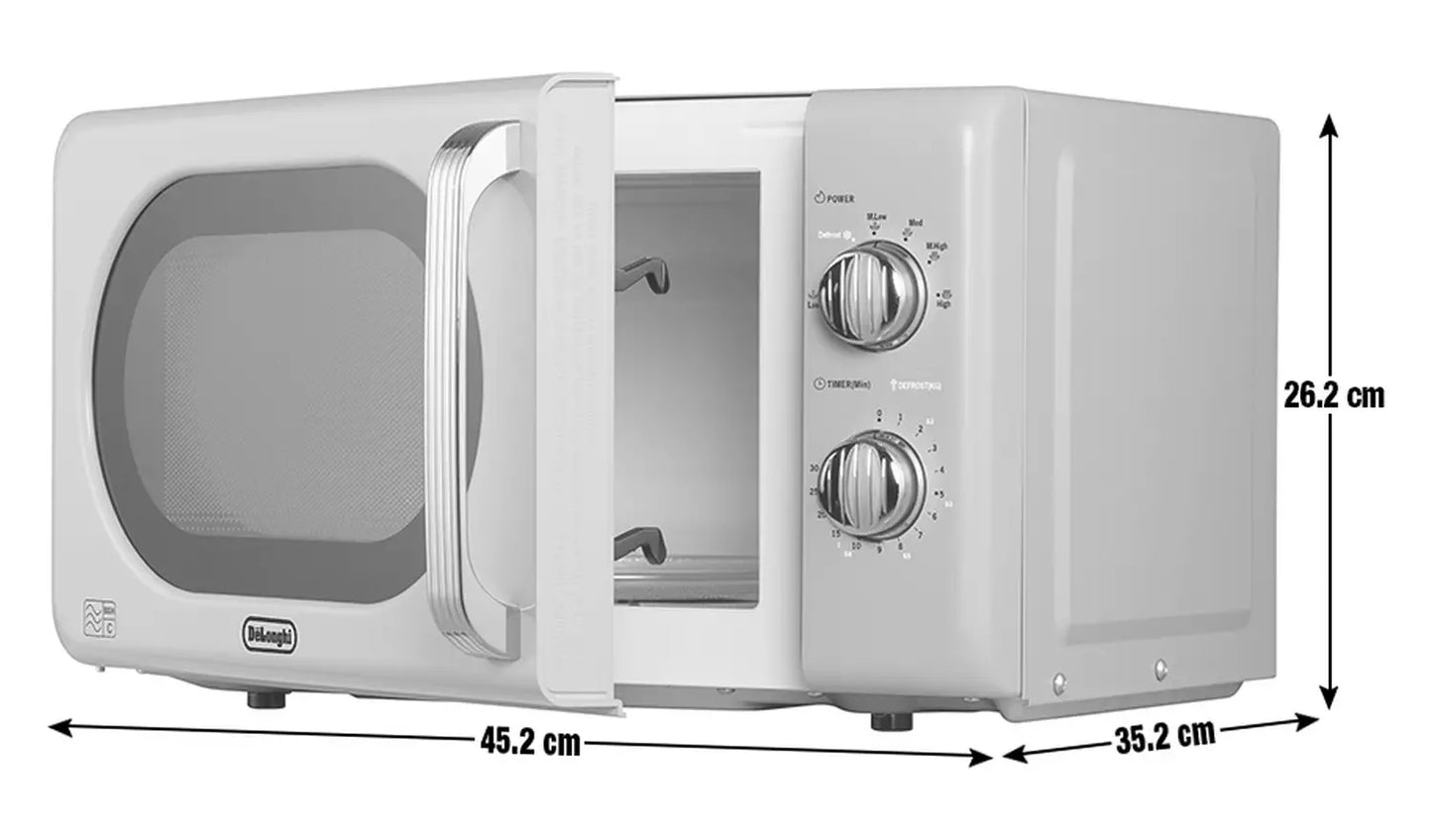 Opti - De'Longhi Argento Flora 800W Standard Microwave - Sage Green