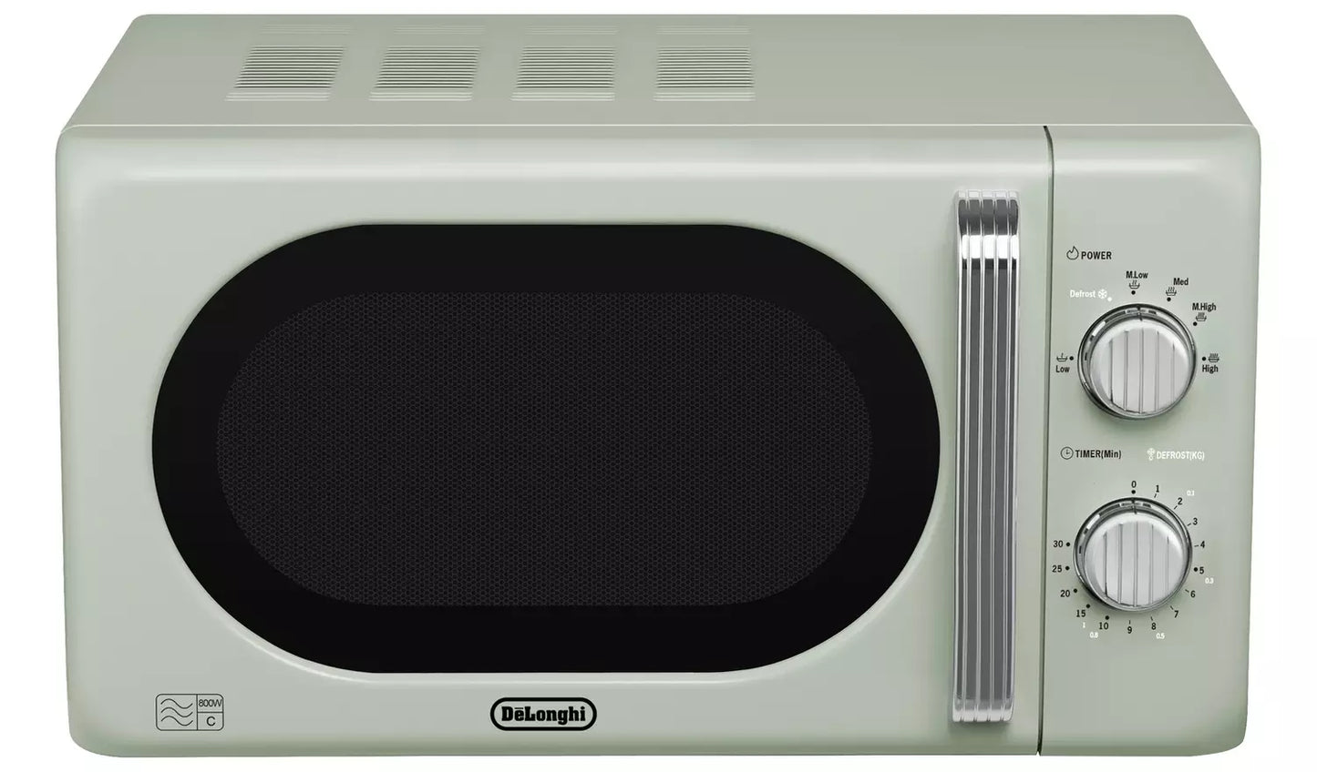 Opti - De'Longhi Argento Flora 800W Standard Microwave - Sage Green