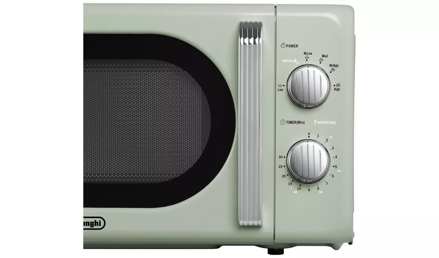 Opti - De'Longhi Argento Flora 800W Standard Microwave - Sage Green