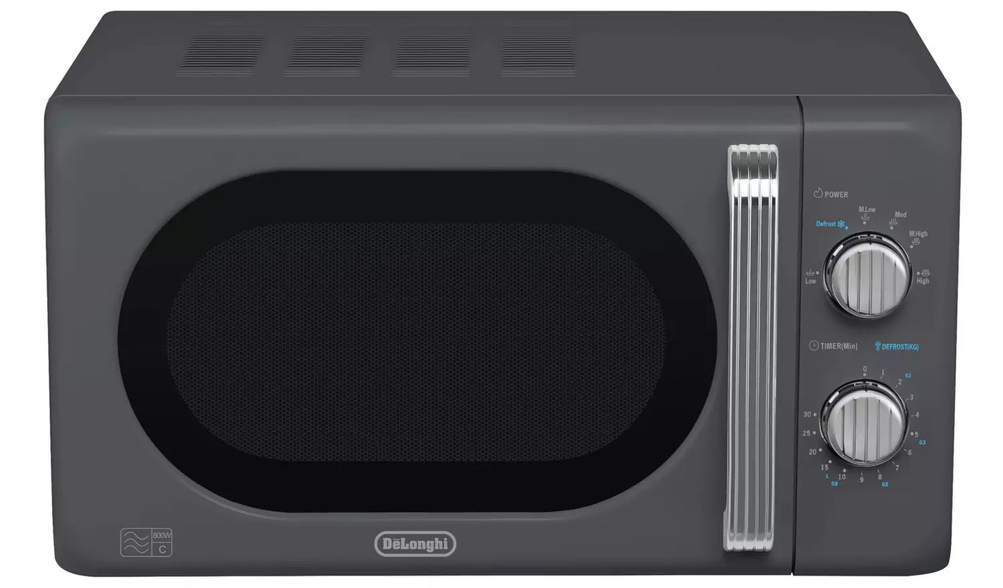 Opti-De'Longhi Argento Flora 800W Standard Microwave - Grey