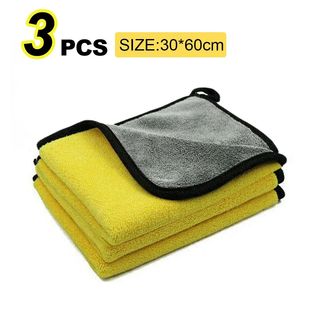 OPTI-Car Wash Microfiber Towel 30x30/60CM Car Cleaning Drying Cloth Hemming Car Care Cloth Detailing Car Wash Towel