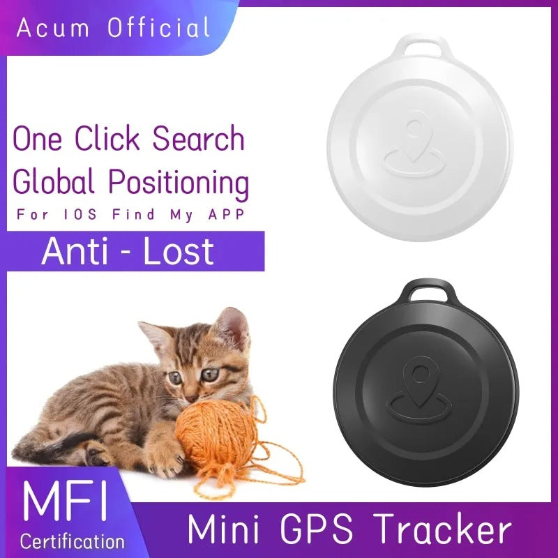 OPTI-Long Distance Mini Tracker Anti-lost Key Finder Smart Wallet Locator Find My (iOS Only) For Air-Tag Pets Cats Dogs Kids Luggage