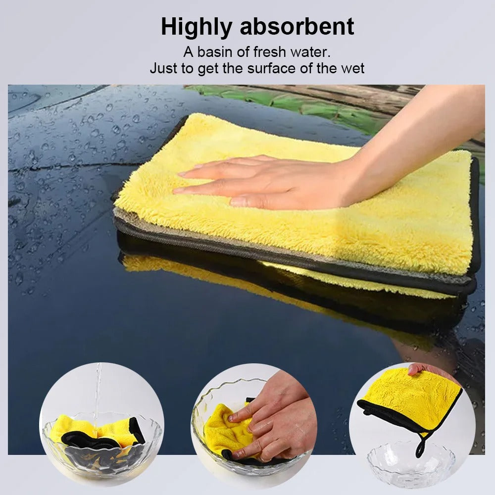 OPTI-Car Wash Microfiber Towel 30x30/60CM Car Cleaning Drying Cloth Hemming Car Care Cloth Detailing Car Wash Towel