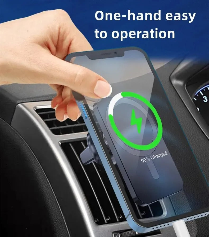 OPTI-30W Magnetic Car Wireless Charger For iPhone 15 14 13 12 Pro Max Mini Macsafe Car Phone Holder Stand Mount Fast Charging Station